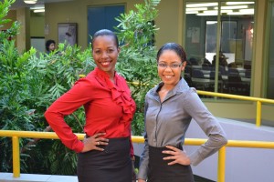 Hailyanna and Ms. Grant striking a pose.